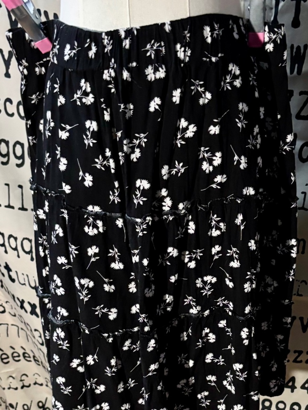 Elastic waist Floral Print Skirt